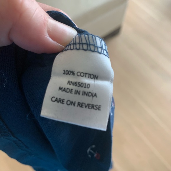 Fernando Peña Platinum Men’s Navy Anchor print t-shirt Size L 100% cotton - Picture 8 of 9